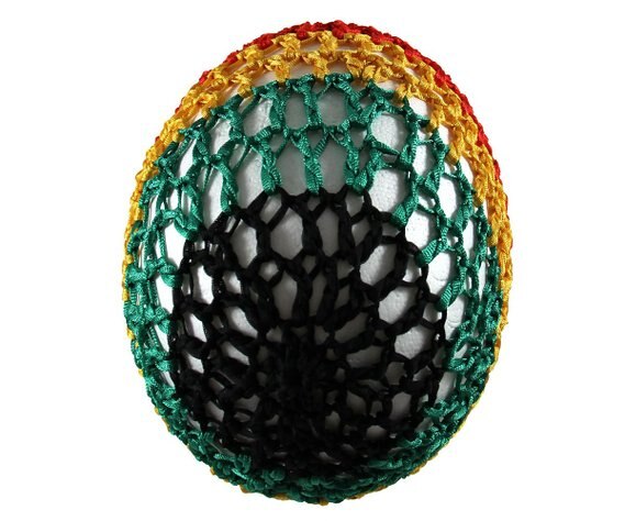 Rasta hæklet kufi hat sovehår net kf -8