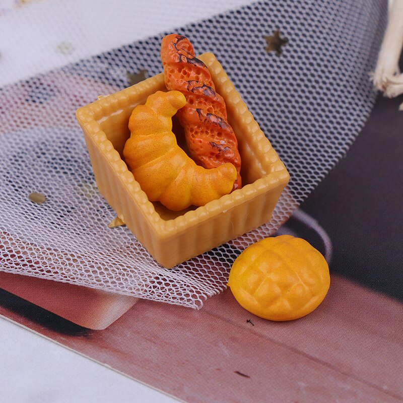 4Pcs Dollhouse Miniatuur Baguette Combinatie Speelgoed Pop Voedsel Keuken Accessoires Simulatie Speelgoed