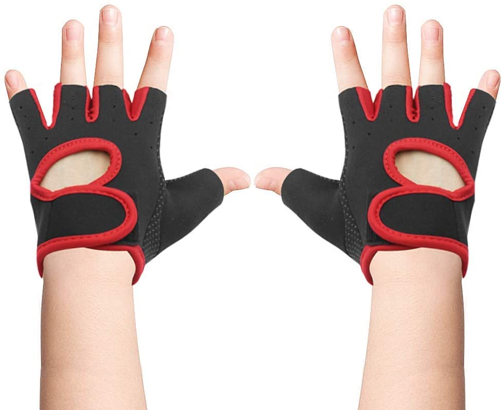 Gants d'entraînement sans doigts pour enfants, 1 paire, mitaine de Fitness antidérapante pour enfants, cyclisme, Yoga, haltérophilie, pour femmes