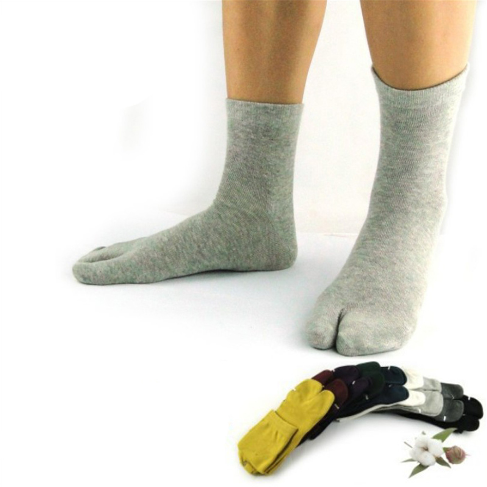 Tongs Kimono japonais pour hommes et femmes, 9 couleurs, sandales à bout fendu, chaussettes Tabi Ninja Geta, fendues à 2 orteils, en coton