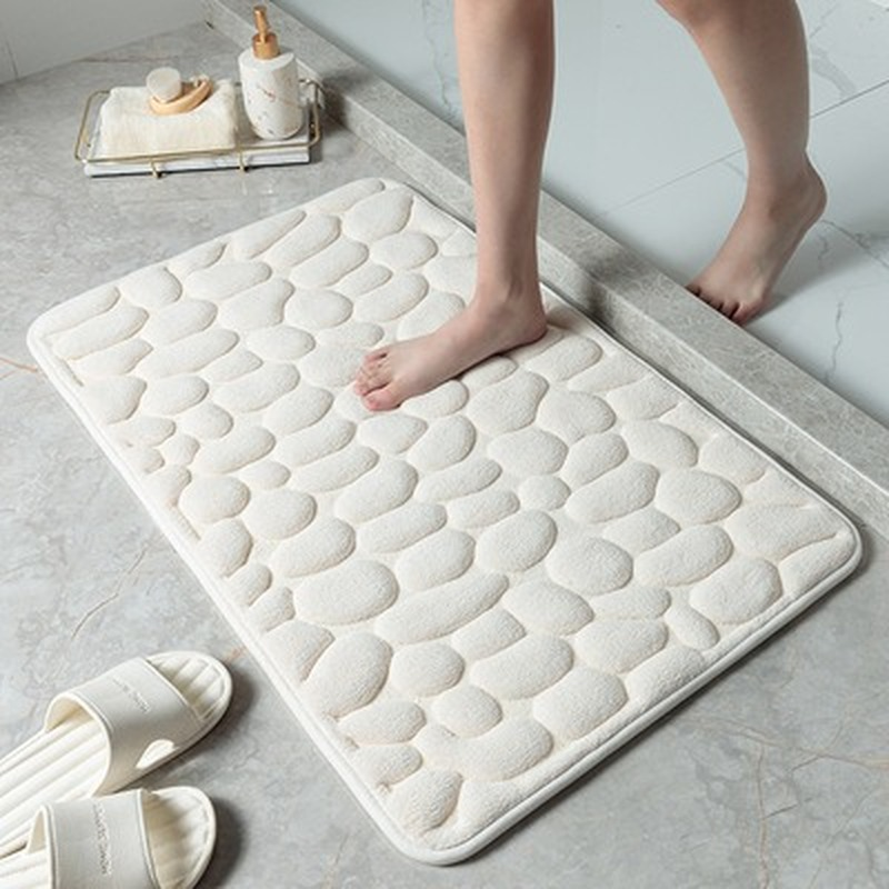 Geplaveide Reliëf Badkamer Badmat Antislip Tapijten In Wastafel Bad Side Vloerkleed Douche Deurmat Geheugen foam Pad