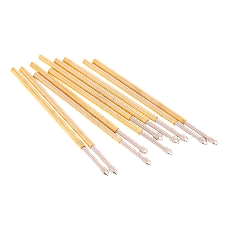 thumbnail image 2 of 100pcs Spring Test Pogo Pins - Brass PCB Testing Pins 2.02mm Tube Diameter 33.35mm Length 2 of 13