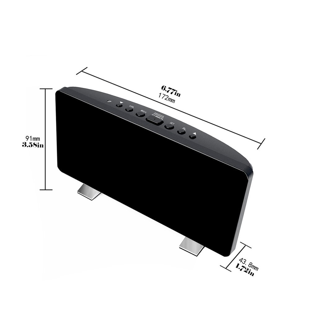 Led Radio Alarm Clock Snooze Electronic Clock Desk Clock Bedroom Office Usb Charging Alarm Clock