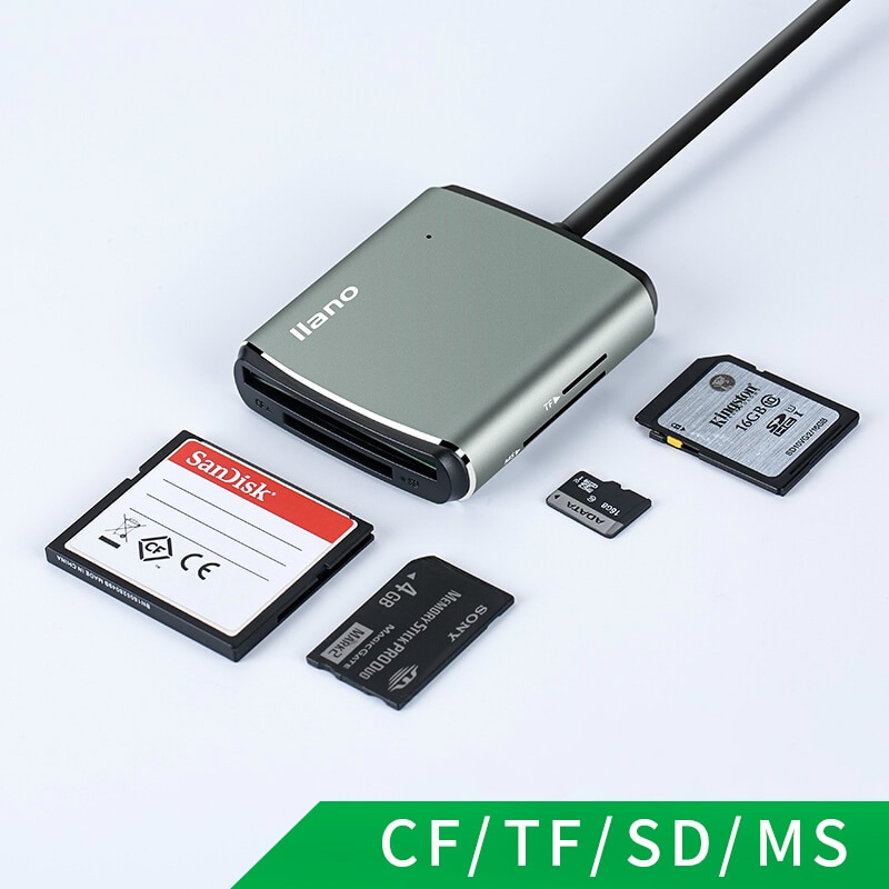 Llano 4 in 1 USB 3.0 Kaartlezer Flash Multi Memory Card Reader voor TF/SD/MS /CF 4 Kaart Lezen micro SD usb flash card