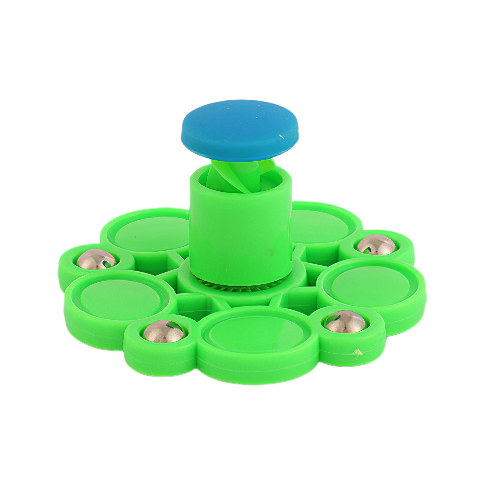Giroscopio kinético para aliviar el estrés para niños, juguete giratorio de plástico duradero, juguete para aliviar el estrés: Verde