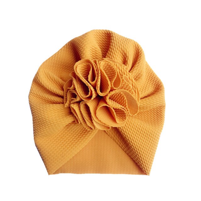 Tulbandhoedjes met stippen voor meisjes, bloeiende babyhoedjes, elastische babytulbandhoedjes voor meisjes, hoofdband, haarband voor baby's, mutsje: Geel