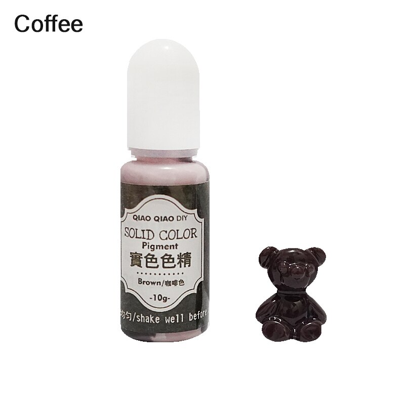 UV Resin Pigment Polish Solid Glue for Silicone Mold Jewelry Making DIY Handmade Crafts 18 Colors DOD886: coffee