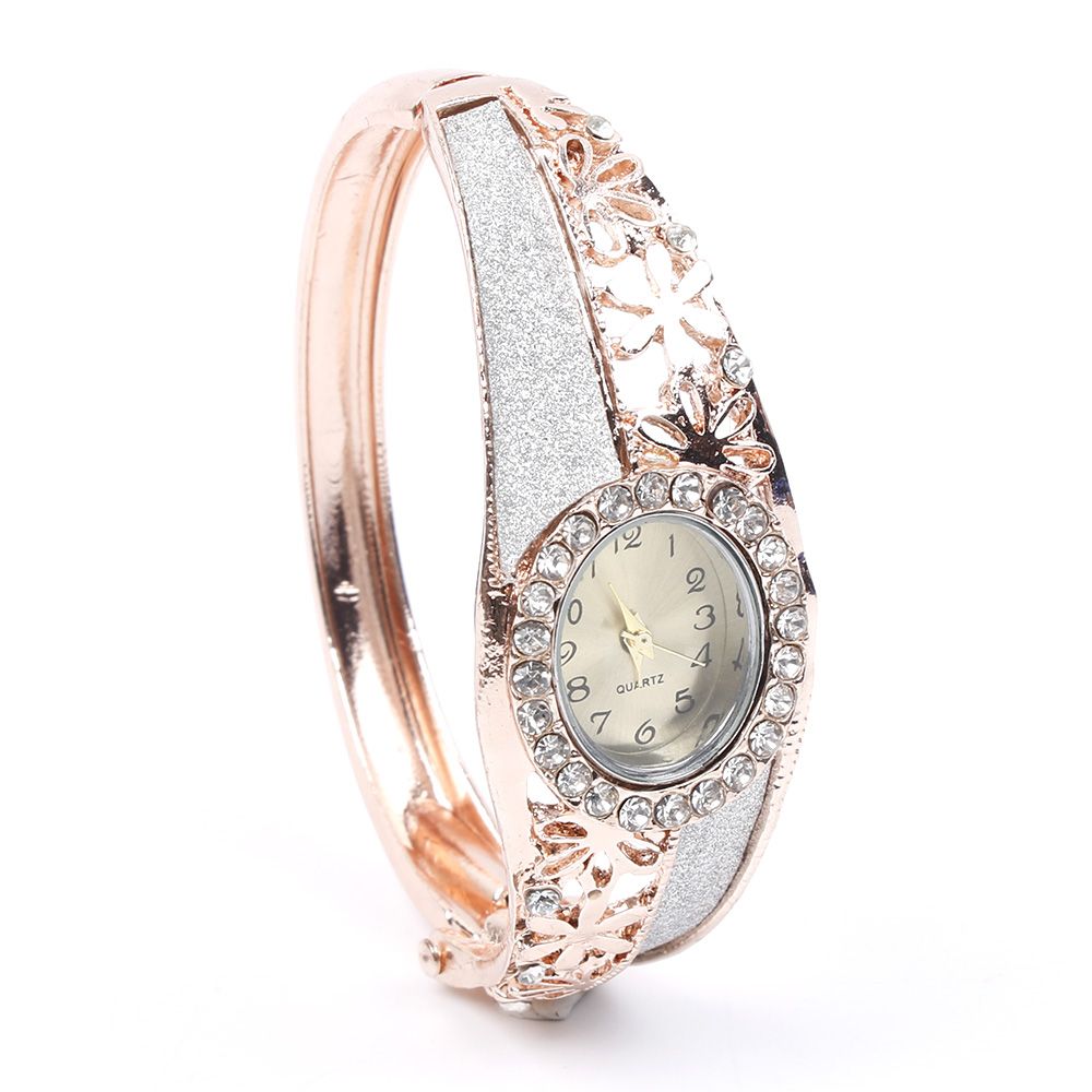 Women's Rhinestone Watches Rose Gold Retro Luxury Stainless Steel Bracelet watches Ladies Quartz Dress WristWatches