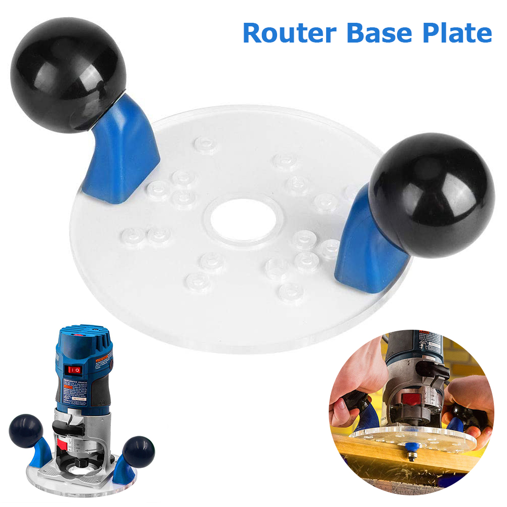 Router Base With Double Handles Palm Router Machine Base Woodworking Electric Trimmer Wood Milling Engraving Hand Carving