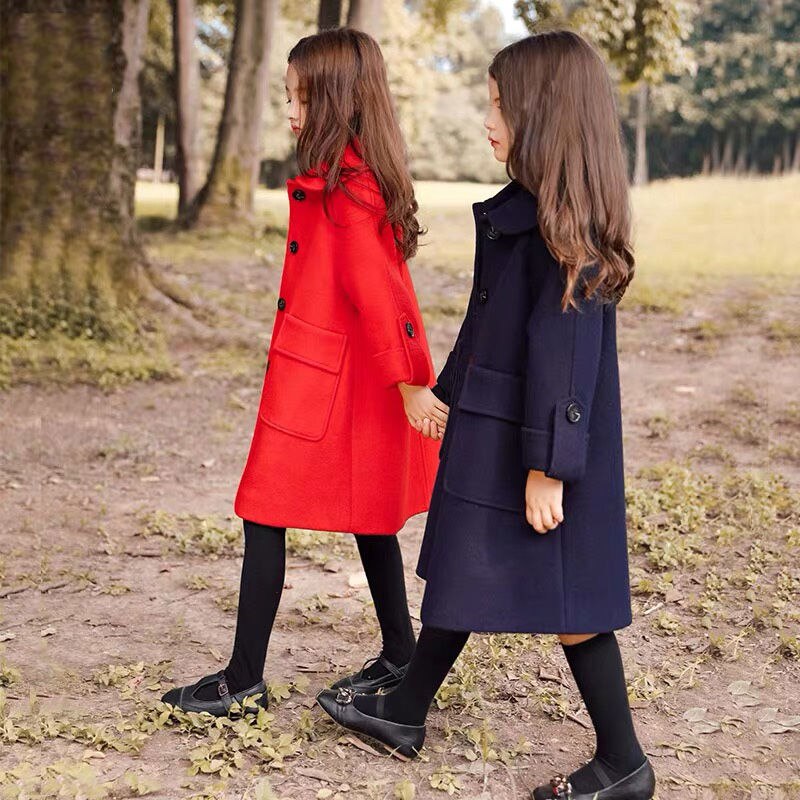 Chaqueta de lana para niña, abrigo de para niña, ropa de abrigo para niña, abrigo informal W424