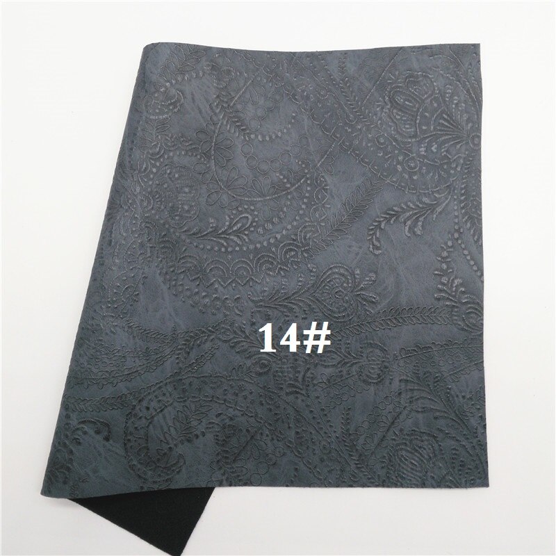 Canapé en similicuir vinyle de taille A4 | Glitterwishcome 21x29cm pour nœuds, tissu à fleurs en relief, feuilles de cuir pour nœuds, GM524A: 14