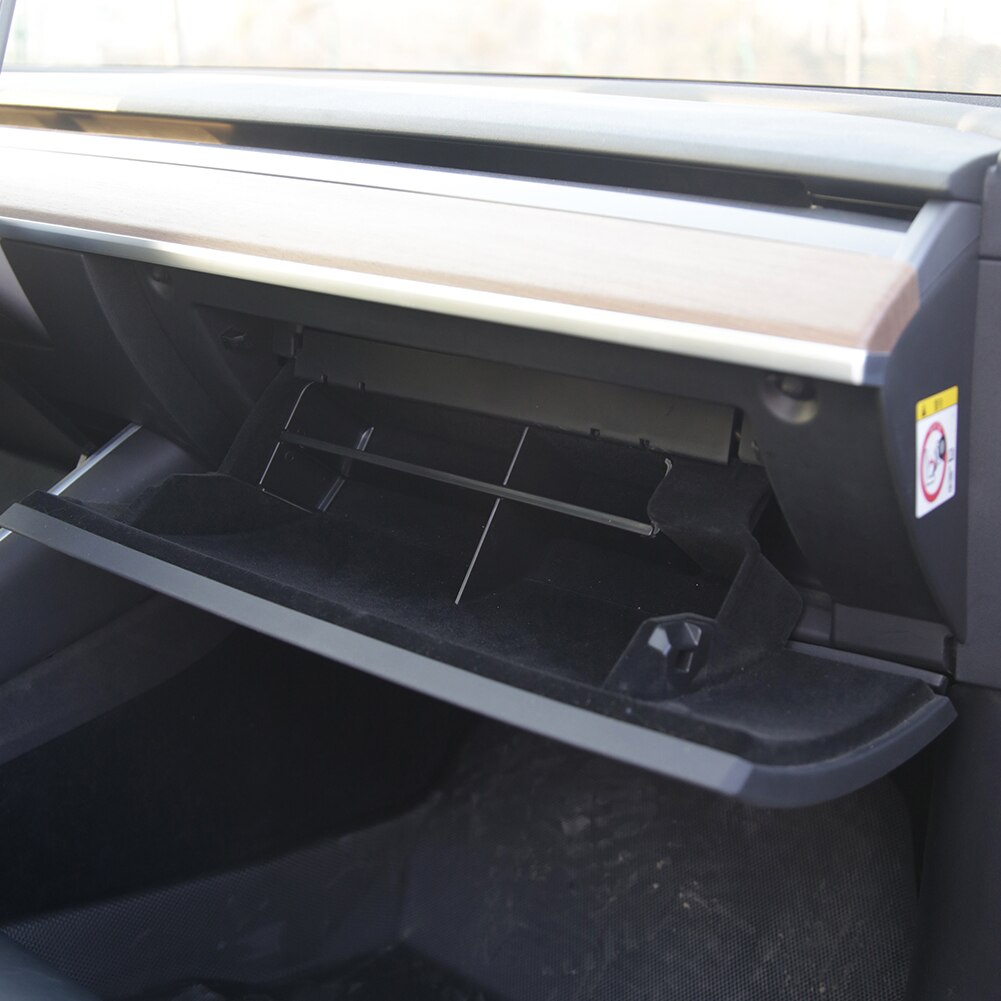 Organizer Central Storage Glove Box Stowing Tidying Segmentation Partition Box Glove Box for Model 3 Center Console