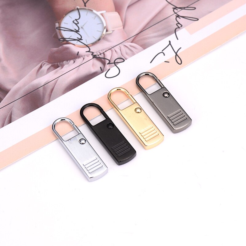 Stainless Steel Zipper Puller Thickened Reinforced Zipper Puller Zipper Replacement Repair Zipper Accessories 6 Pieces