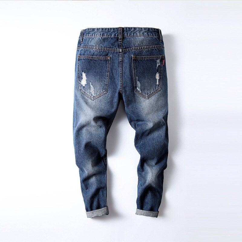 Plus size lappeteppe jeans mansjetter plus size blyant ankellange dongeribukser herrebukser størrelse 40 manneklær rmp 175010