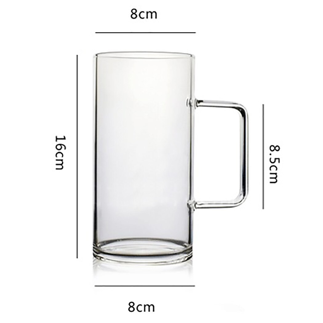Large 700ml Coffee Mug Handmade Heat Resistance Clear Glass Coffee Mug Tea Milk Juice Water Beer Drinking Mug Office Drinkware
