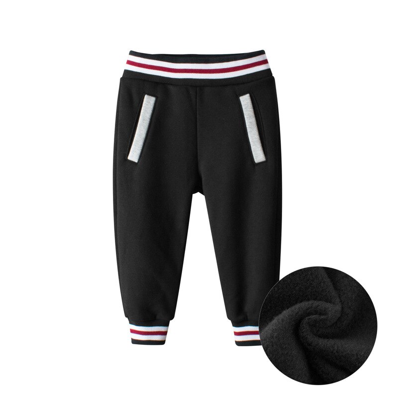 Boys Winter Pants Girls Baby Infant Sports Warm Trousers Kids Thick Pants Children Long Trousers 2-7 Years Kids Toddler Pants: black / 7T