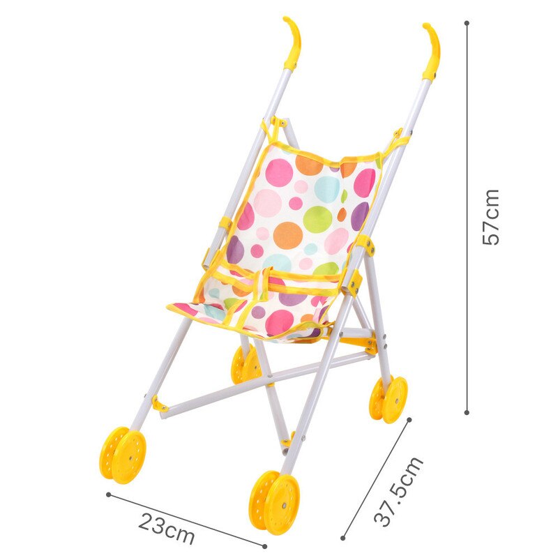 Poussette pour bébé, landau, jouet pour poupée de simulation, accessoire pour filles, maison de jeu: Plastique