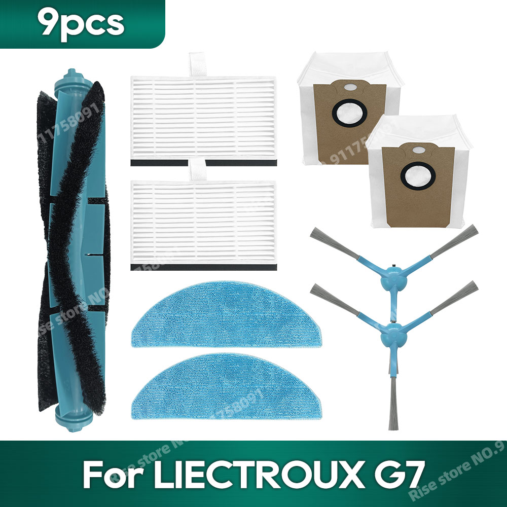 Accesorios compatibles con LIECTROUX G7, filtro Hepa, bolsa de polvo, piezas de repuesto, paño para mopa: Lavanda