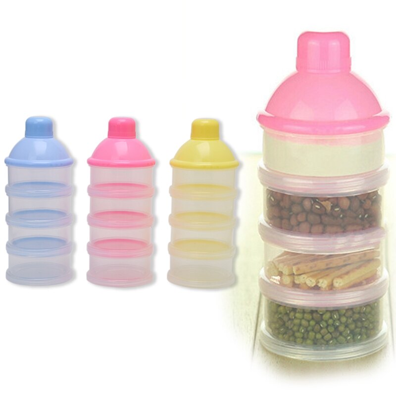 1Pc Baby Zuigelingenvoeding Melkpoeder Voedsel Opbergdoos Fles Container 4 Lagen F3ME
