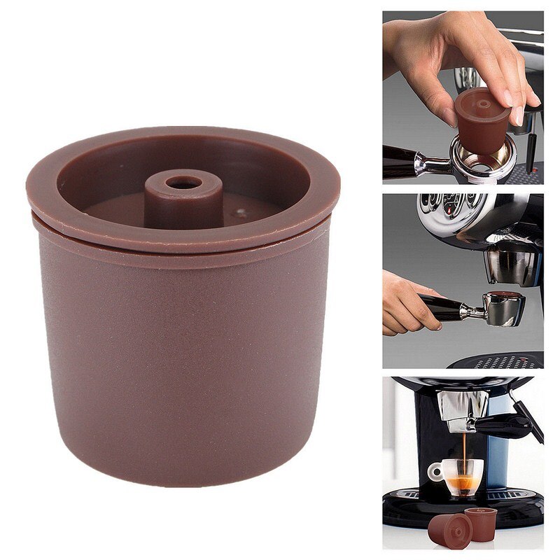 10 stks/pak Herbruikbare Koffie Filter Bruin Capsule Plastic Capsule Hervulbare Herbruikbare Koffie Bar Tool Thee Trechter Filter Cup