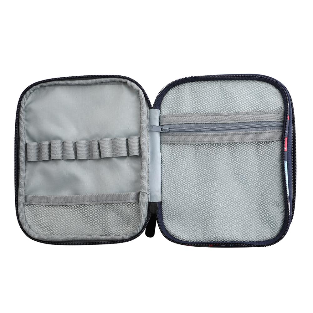 1 kpl tyhjiä neulepuikkojen koteloa matkasäilytysjärjestäjän säilytyspussi pyöreille neuleille ja muille lisävarusteille