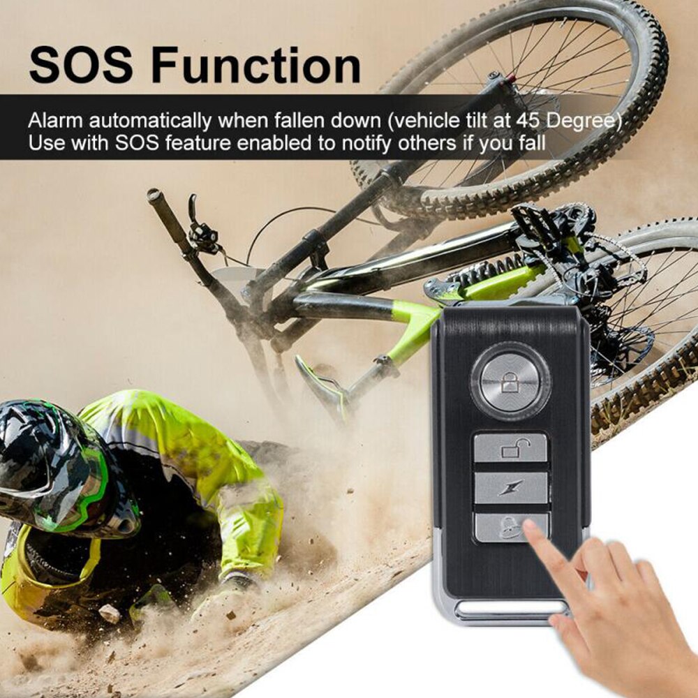 Alarma antirrobo para bicicleta eléctrica 113dB, Control remoto inalámbrico, alarma de seguridad para bicicleta y motocicleta, Sensor de alarma