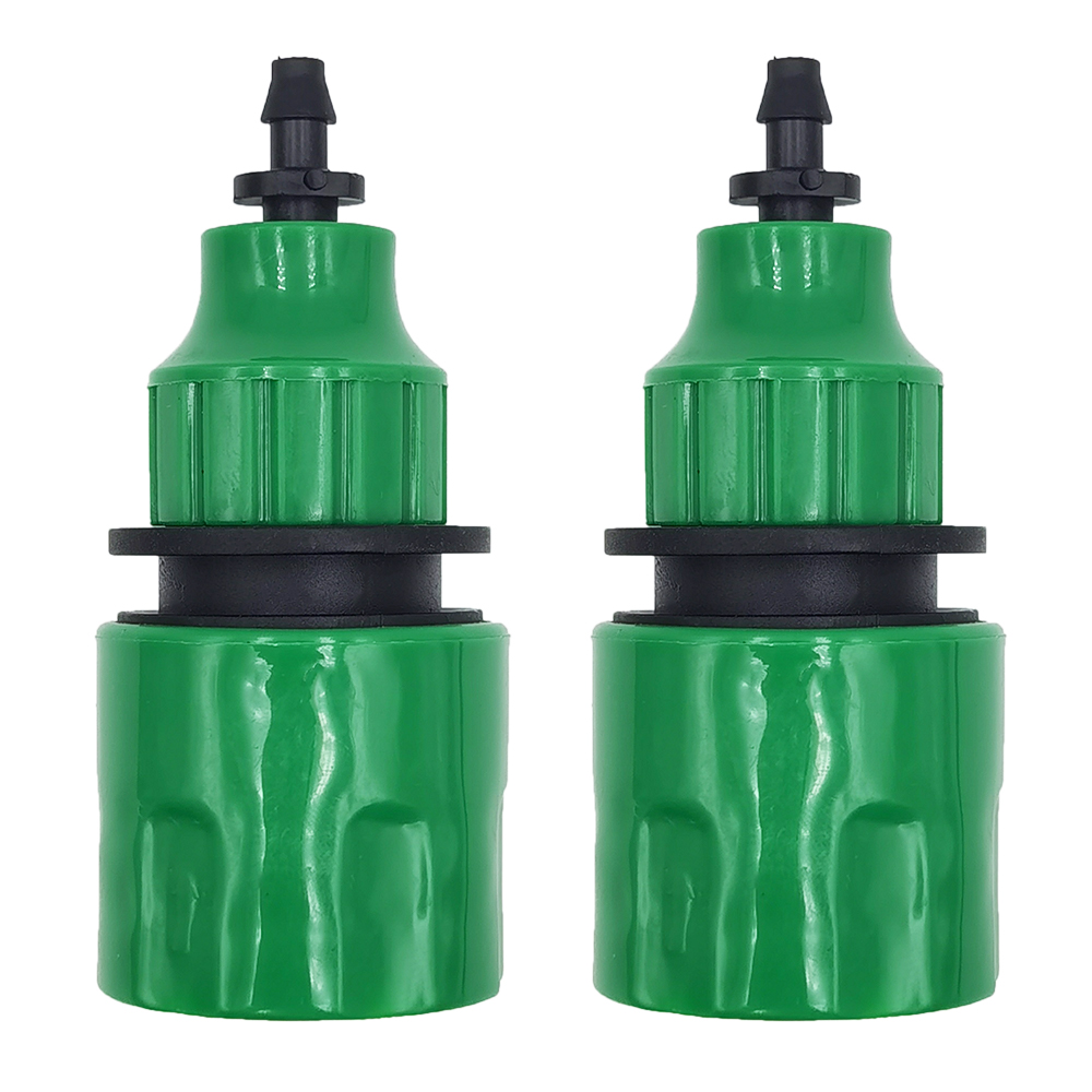 Adattatore ad innesto rapido da 2 pezzi con connettore spinato da 1/4 (ID 4 mm) o 3/8 pollici (8 mm) per irrigazione giardino irrigazione serra