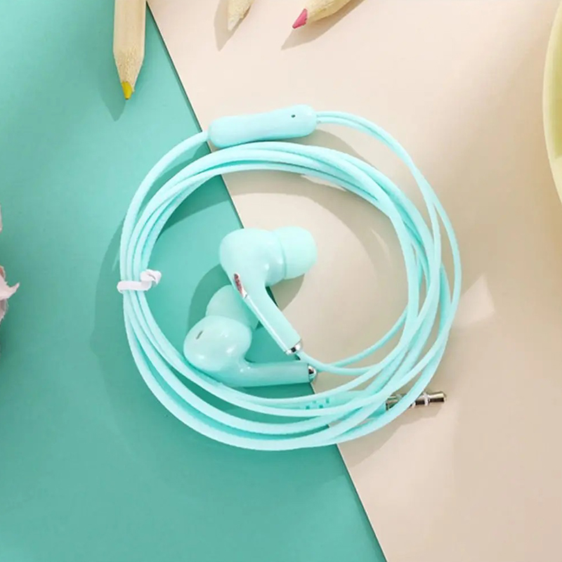 3.5mm Wired Headset High Definition In-Ear Sport Headset With Mic Portable Noise Canceling Wired Headphones For Mobile Phones