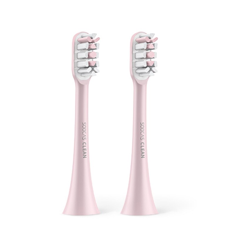Soocas X3 X1 X5 głowica szczoteczki robić zębów oryginalna wysokiej jakości 2 sztuki i 3 kolory szczotka robić zębów zamiennik: różowy