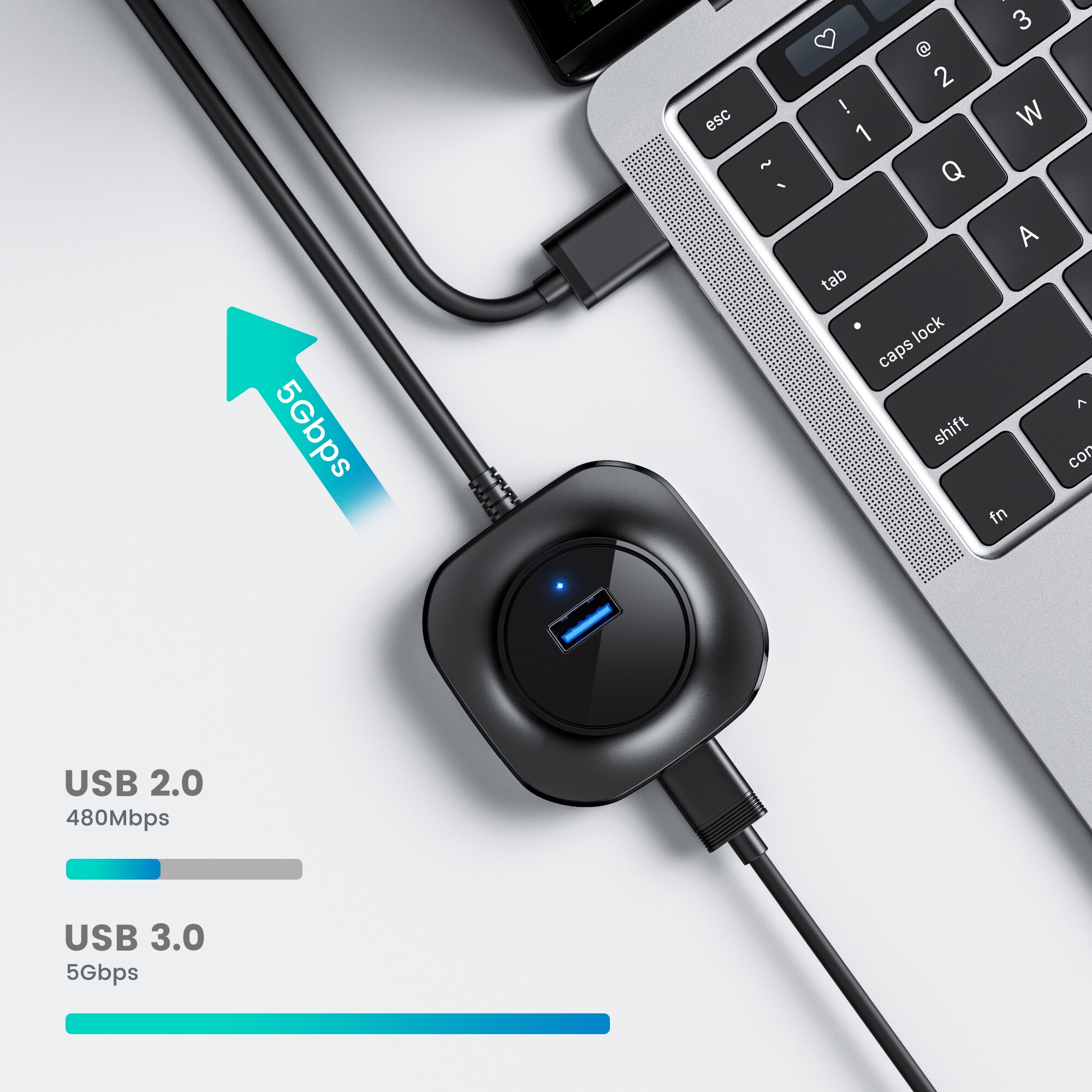 Usb hub 3 0 usb 3.0 splitter usb 2.0 flere porte usb 3 hab multi port mini flere bærbare tilbehør usb-hub expander til pc