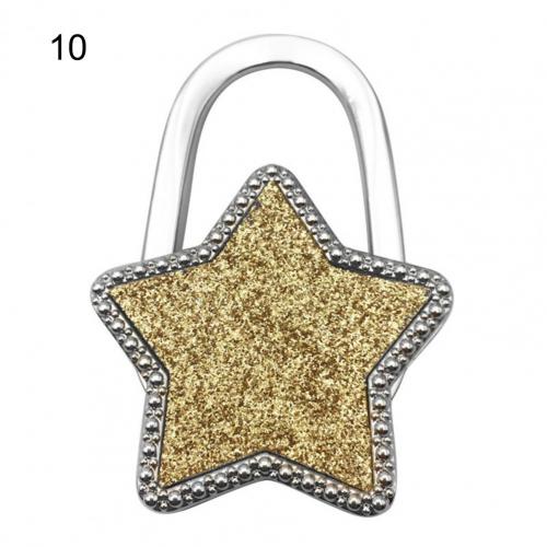 Taske krog skinnende folde zink legering rhinestone krone stjerne bordkant håndtaske bøjle til hjemmet nøglering sød taske vedhæng: 10