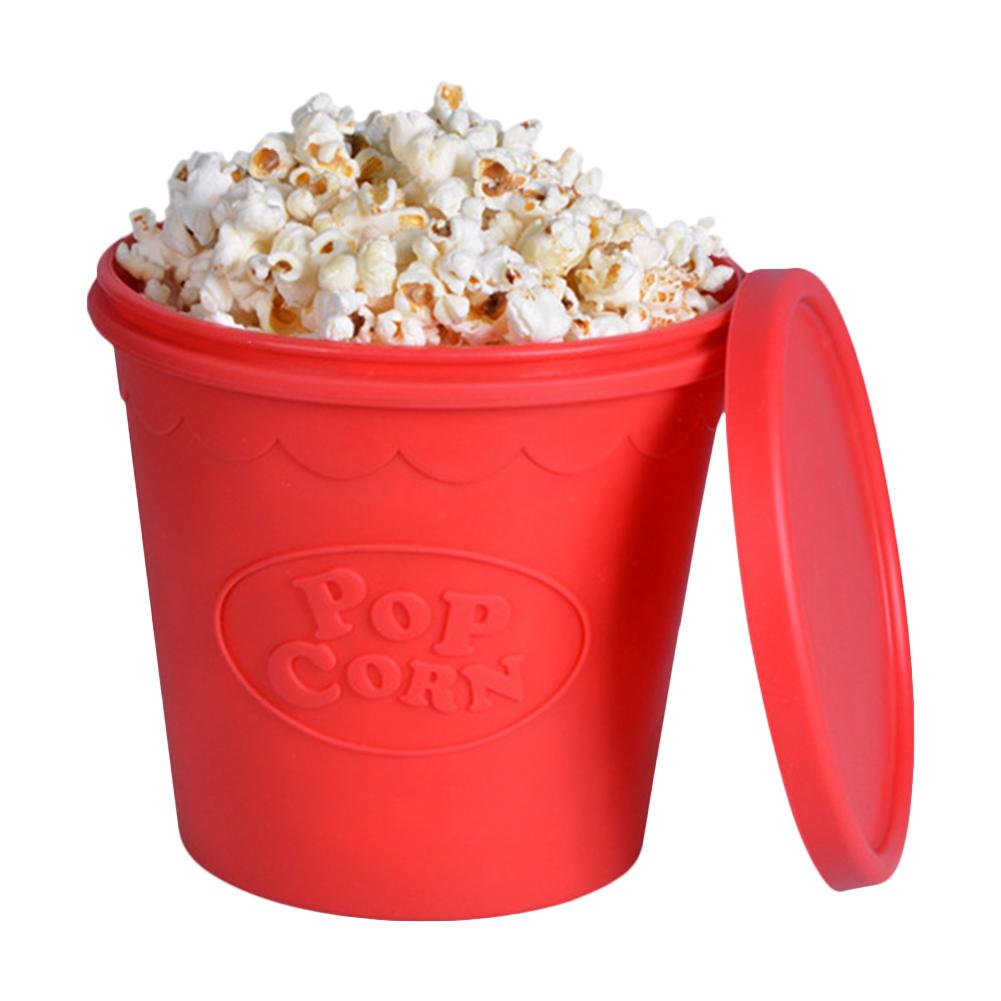 Christmas Silicone Popcorn Bowl Snack Bucket Home Microwaveable Pop Corn Maker Bowl Microwave Safe Popcorn Bakingwares Bucket