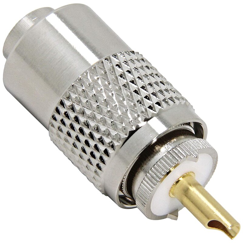 10-Pack UHF PL 259 Male Solder Coax Plug with Reducer PL259