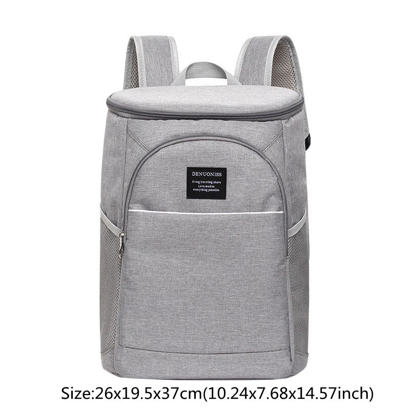 Sac à dos isotherme pour pique-nique, de nourriture, glacière, pour déjeuner, Camping, réfrigérateur, accessoires, fournitures: B Gray