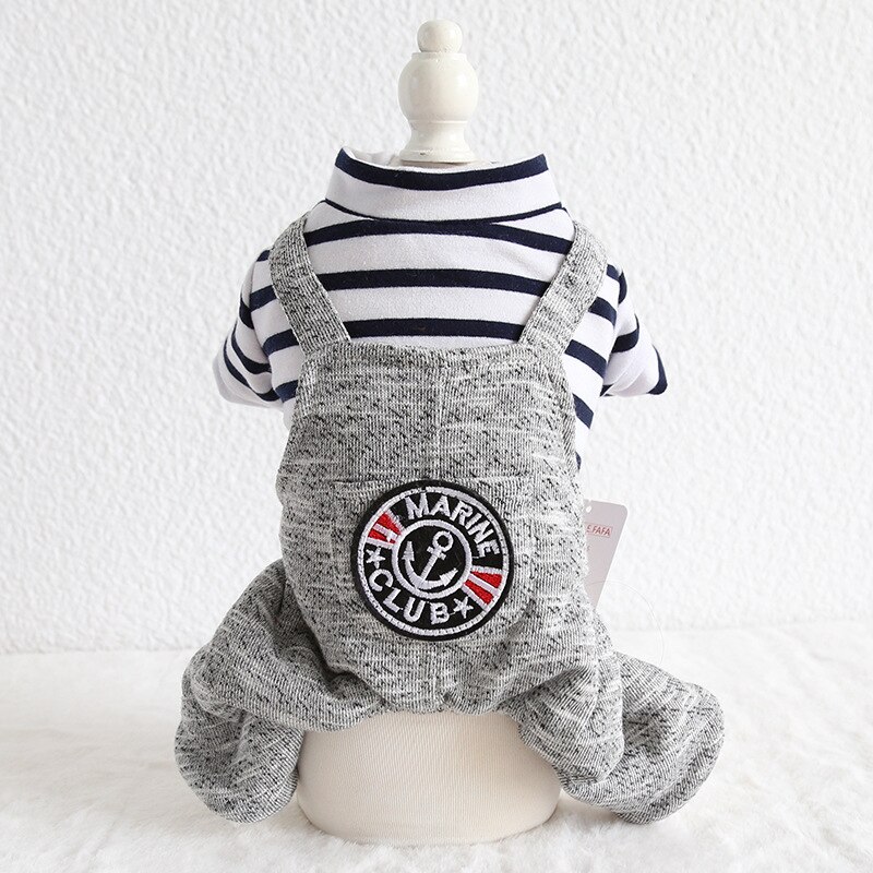 Vêtements d'ancre rayés pour animaux de compagnie, quatre pattes, cinq couleurs, tailles Xs à xl, au choix des produits pour animaux, automne et hiver