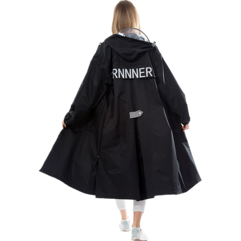 Waterdichte Jas Regenjas Vrouwen Nylon Poncho Reizen Pvc Bike Regenjas Motorfiets Mode Ondoordringbare Mujer Regenjas Meisje BA60YY: Black / Xxl