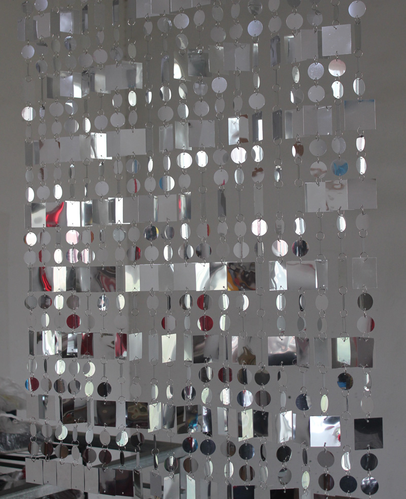 Spiegel Silber Platz Pailletten Vorhang DIY Innen wohnzimmer Partition Hängen ornamente Bühne Hintergrund Dekoration liefert: Grau