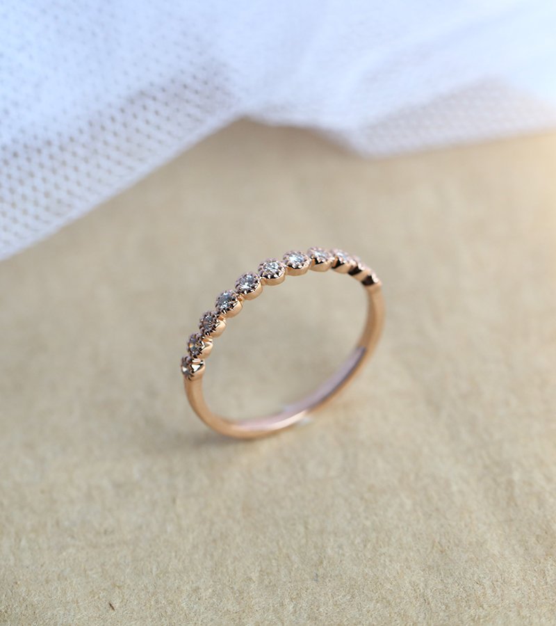 14K Rose Gold 2 Carat Fl Diamond Ring Voor Vrouwen Anillos Edelsteen Pure Natuurlijke Bizuteria 14K Rose Gold sieraden Ronde Diamanten Ring