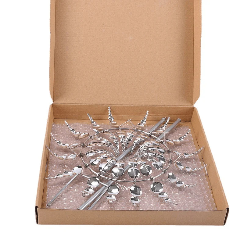 1pc Magical Kinetic Metal Windmill Spinner Unique Wind Powered Catchers Patio Garden Lawn Outdoor Courtyard Decoration