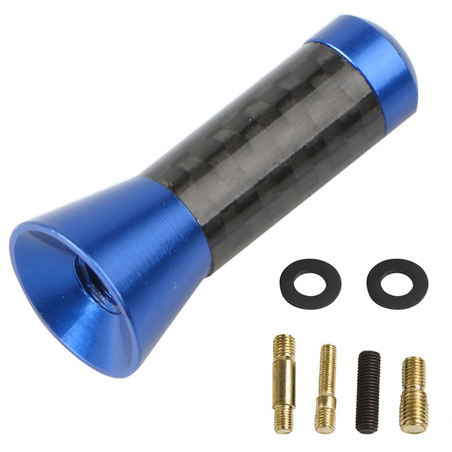 Car Roof Antenna Carbon Fiber 3.5/8/12cm Radio Aerial Antenna Radio FM/AM Metal Receiving Antennas Short Stubby Mast Antenna: Dark Grey