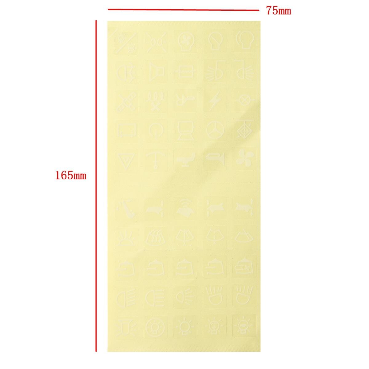 1 Set 50pc Caravan Marine Boat Instrument Switch Circuit Panel Decal Sticker Label Clear