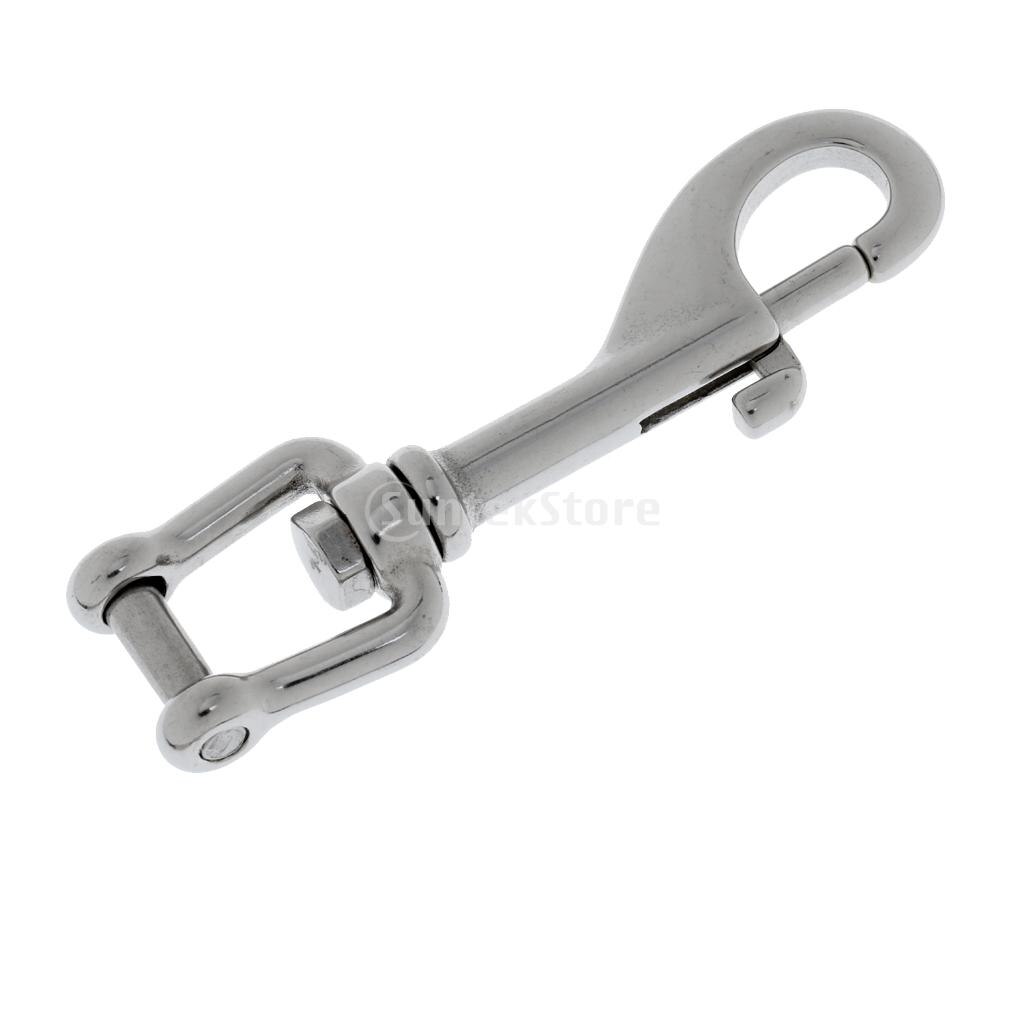 9.9cm/ 3.9 " heavy duty marine grade 316 rustfrit stål drejelig sjækle bolt karabinhage - dykning scuba clip multifunktionel