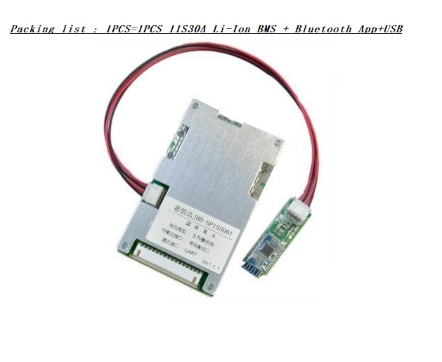 Akku-reloj inteligente de iones de litio, dispositivo 11 S, BMS y platine mit, bluetooth, 30A, ladung und entladung strom