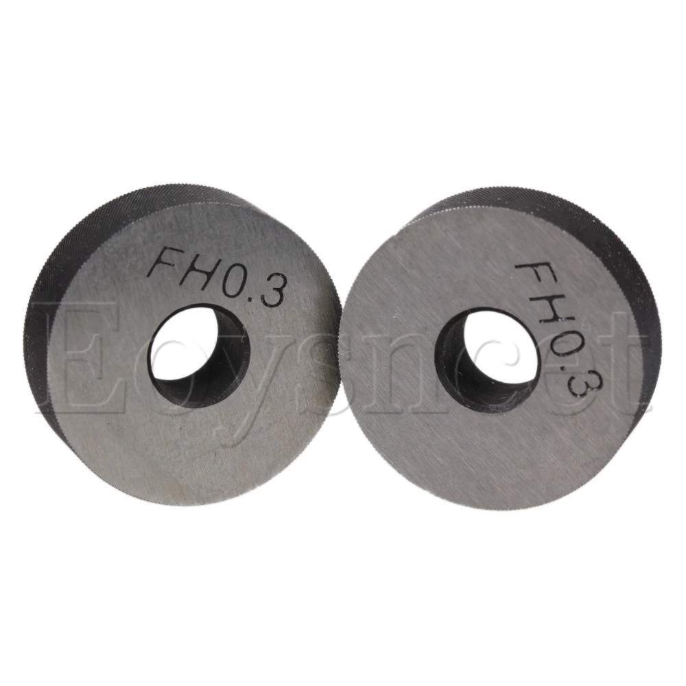 2 stk sølv antiskli 0.3mm pitch diagonal grov riflet hjul riflet rulle