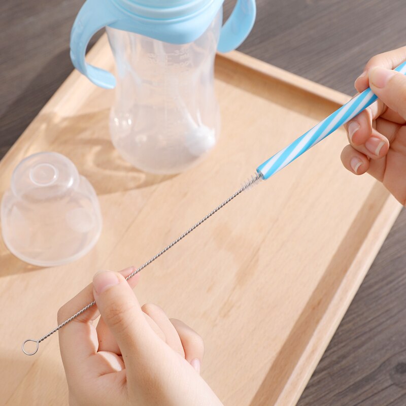 5/10 Pcs Seguro Reutilizável de Alta Qualidade Escovas de Mamadeira Mamilo Potável Palha Softe Escova de Limpeza Suprimentos de Alimentação Do Bebê 18 CM