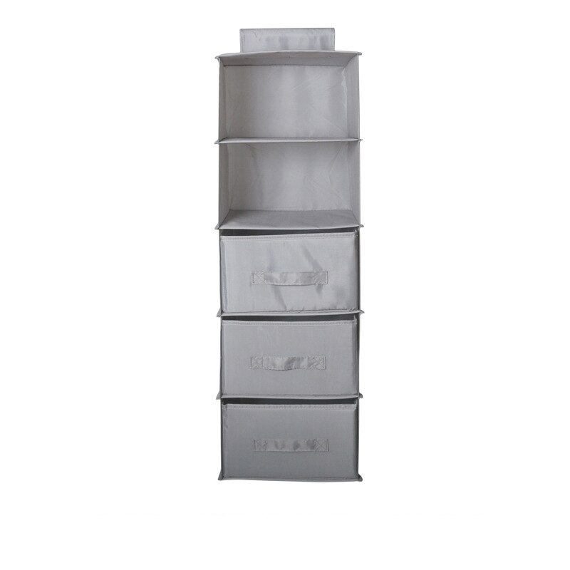Oxford Cloth Multi-layer Storage Hanging Bag Clothes Debris Wardrobe Storage Rack Foldable Drawer Storage Organizer Hanging Bag: C