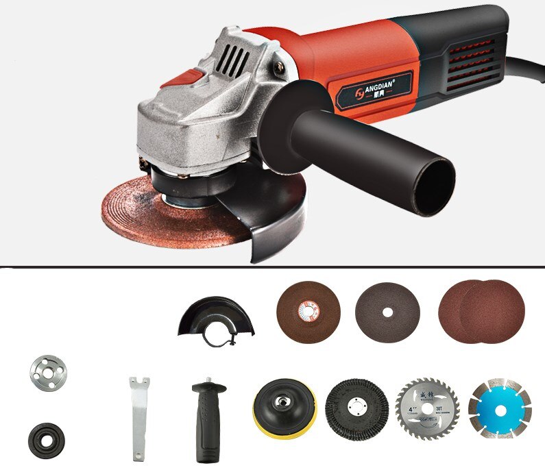Angle grinder household polishing machine electric small polishing cutting machine grinding wheel portable multi-function: 1005-3