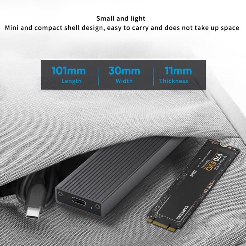 USB 3,1 zu M.2 NGFF SSD Gehäuse Aluminium Mobile SSD Adapter Karte Externe Gehäuse Passt B-Schlüssel B + M Key NGFF SSD