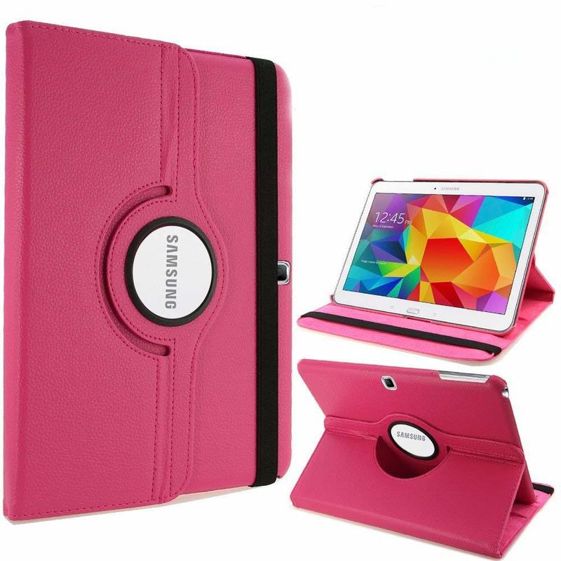 360 Degree Rotating PU Leather Flip Cover Case For Samsung Galaxy Tab 4 10.1 SM-T530 T531 T535 10.1inch Tablet Smart Stand Cover