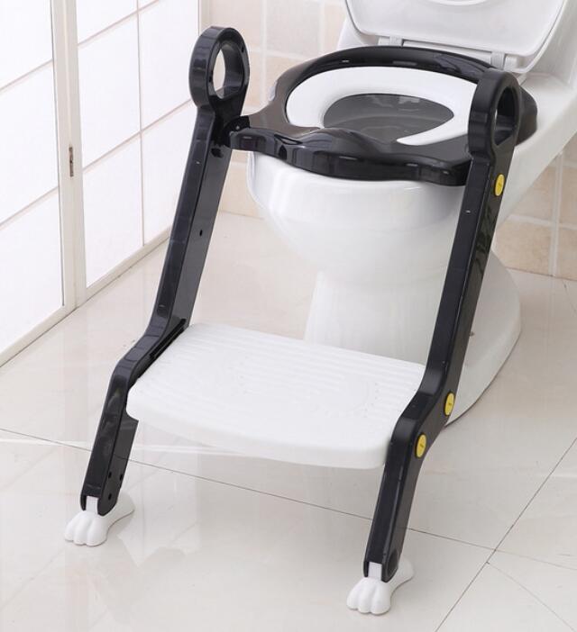 Baby Wc Ladder Stoel Potty Seat Stap Up Peuter Toilet Training Krukje Voor Meisjes En Jongens: Black
